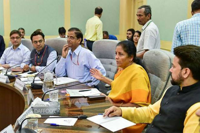 Nirmala Sitharaman at GST counsil meeting